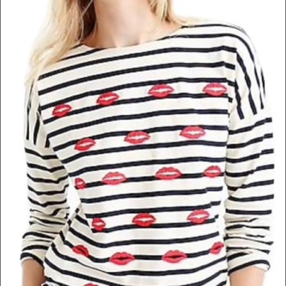 J Crew striped top plus size M